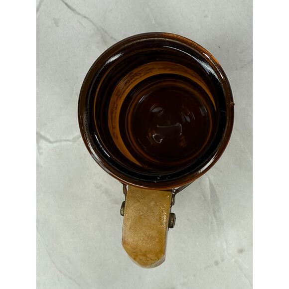 Siesta Ware Brown FLORIDA Toothpick Shot Barrel Glass Wood Handle Gold Trim 4 oz - Picture 4 of 7